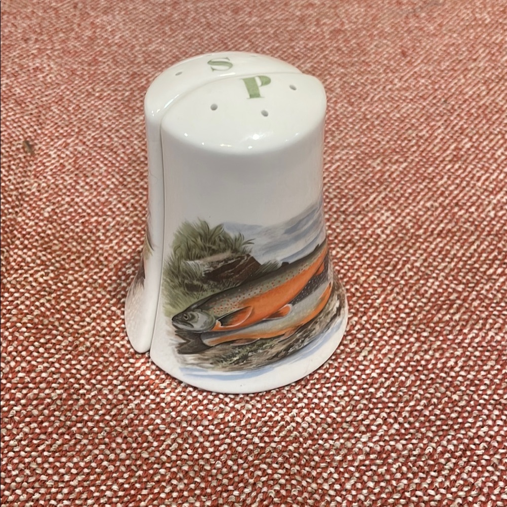 PORTMEIRION Fish Design Ceramic Salt & Pepper Shakers